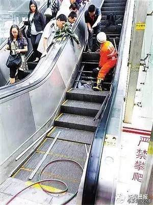 电梯塌陷，女子瞬间掉落！乘坐自动扶梯你需要知道这些！